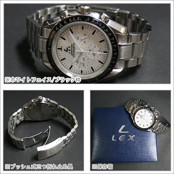 Amazon.co.jp: /,LEX 腕時計 108 BLACK&WHITE/日付なし素敵な